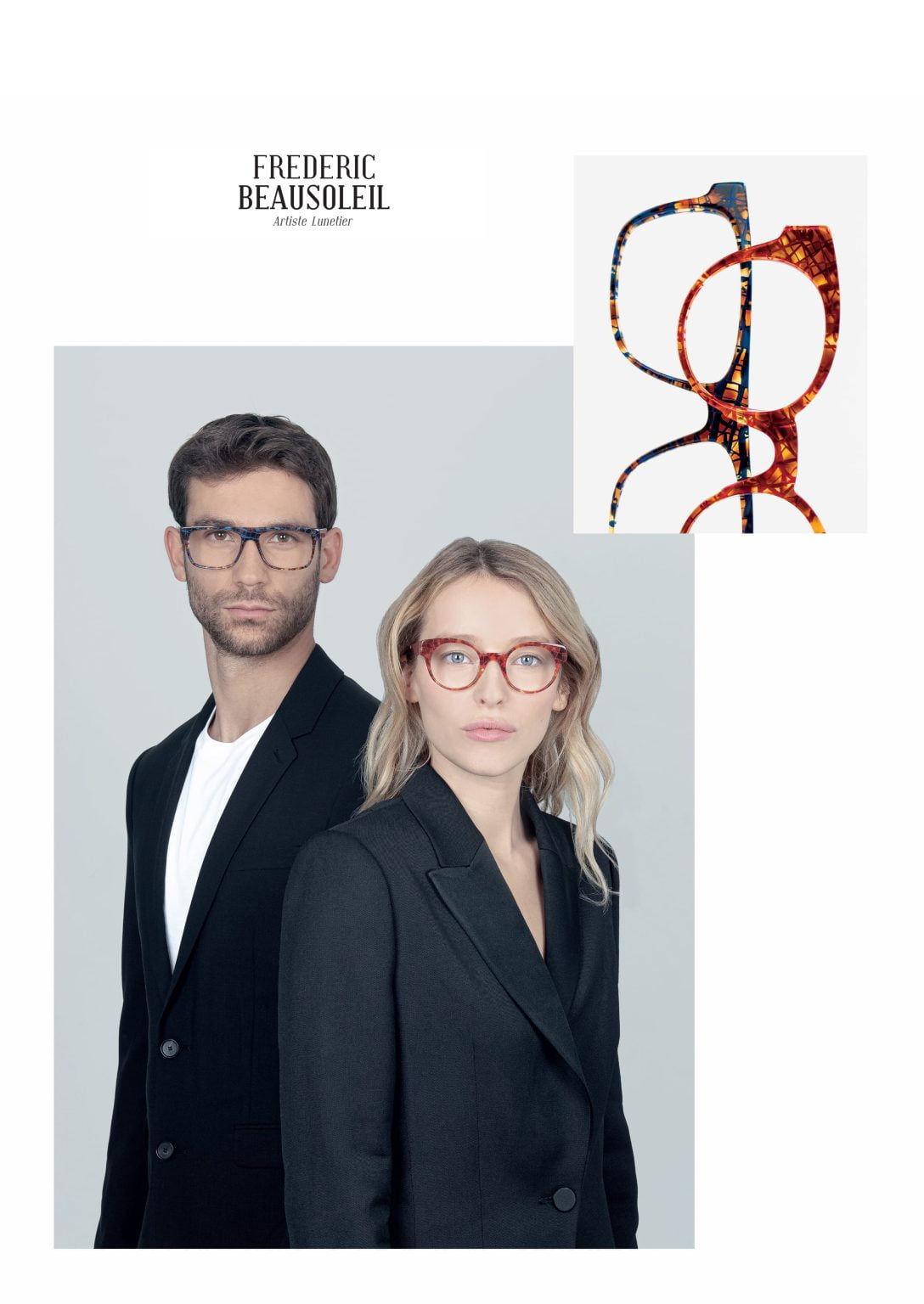 Monture De Lunettes Beausoleil MT 43 Couleur Or - Demi-monture Métal - Neuve Sans étiquettes